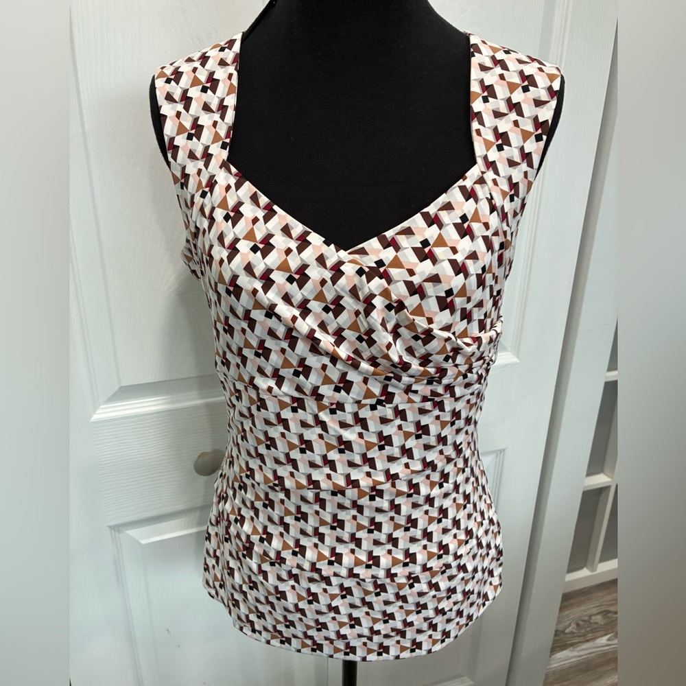 White House Black Market Geometric Tank Top